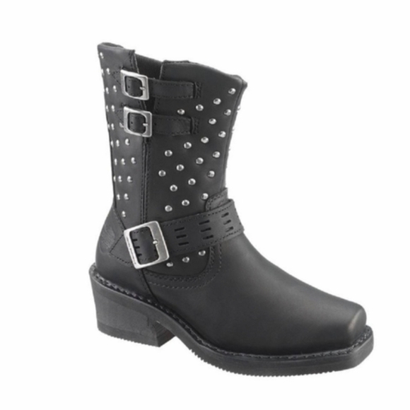 Harley-Davidson Shirley Leather motorcycle Rider Boots Women's Black Size 8.5 - Picture 8 of 16